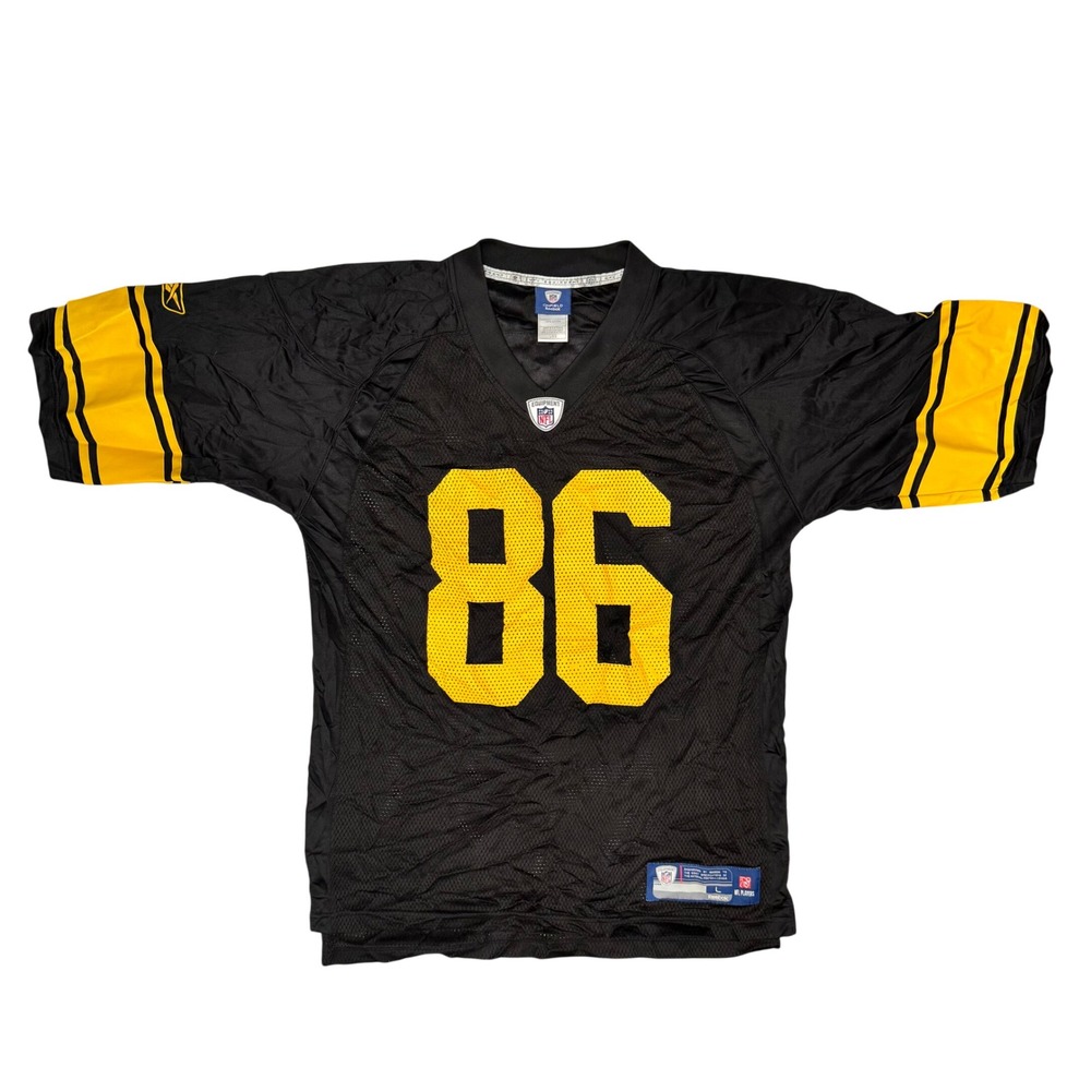 Reebok Hines Ward Pittsburgh Steelers Jersey Mens Large Black NFL 86 Printed